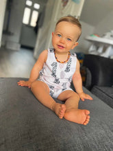 Load image into Gallery viewer, Blue 1st Birthday Party Rompers