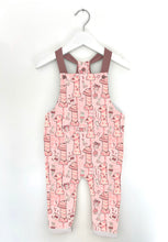 Load image into Gallery viewer, Pink 1st Birthday Party Dungarees