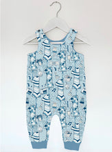 Load image into Gallery viewer, Blue 1st Birthday Party Rompers