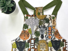 Load image into Gallery viewer, Wild One Jungle Bummie Dungarees