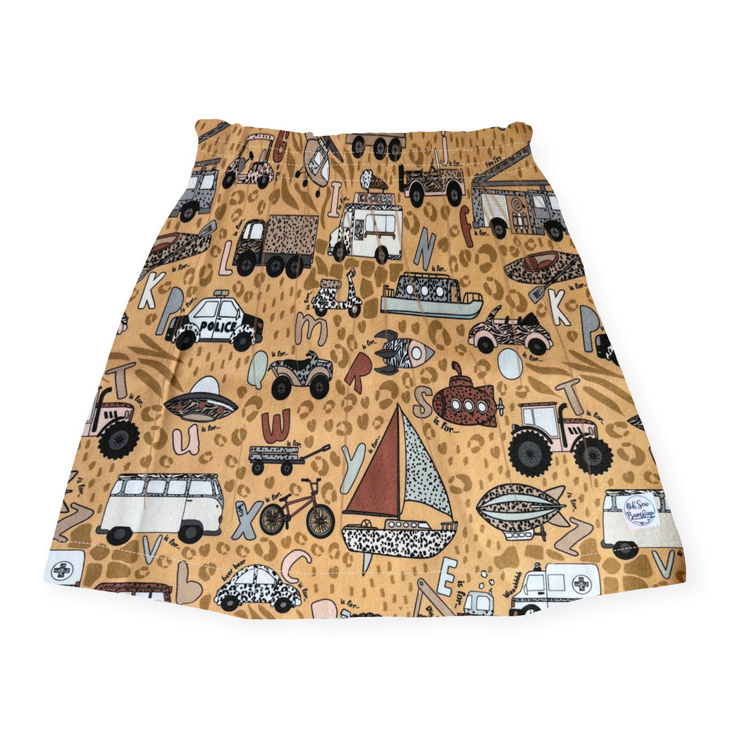 Transport ABC Paper Bag Skirt