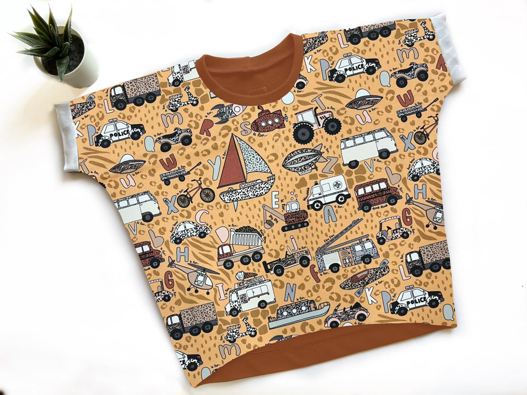 Transport ABC Oversized T-shirt Co-ords