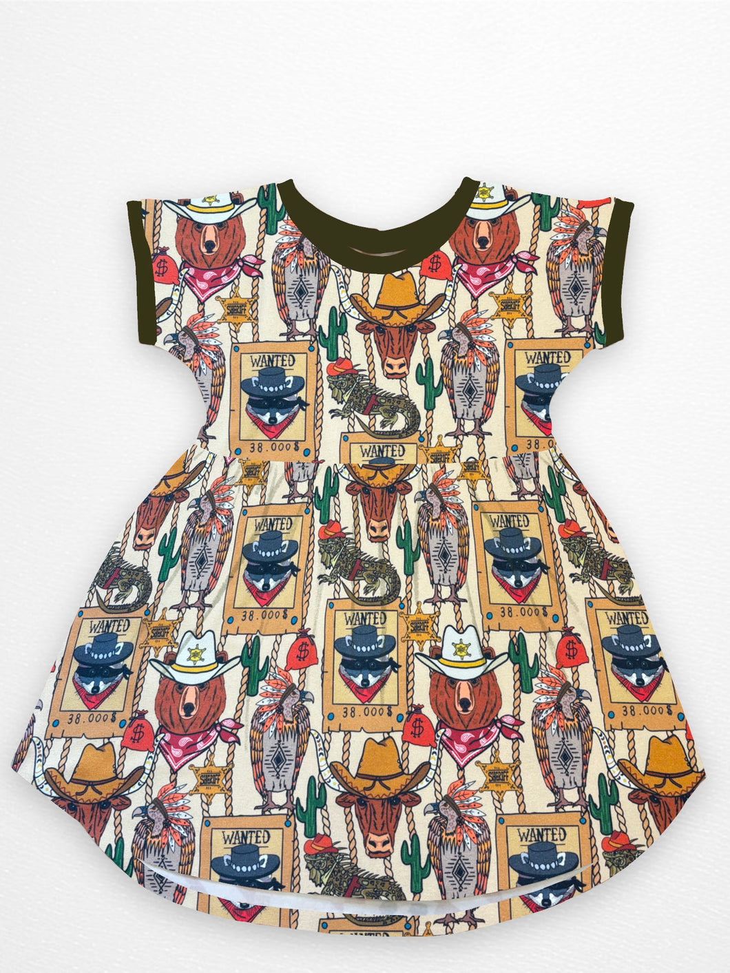 Cowboy Crew Gathered Dress