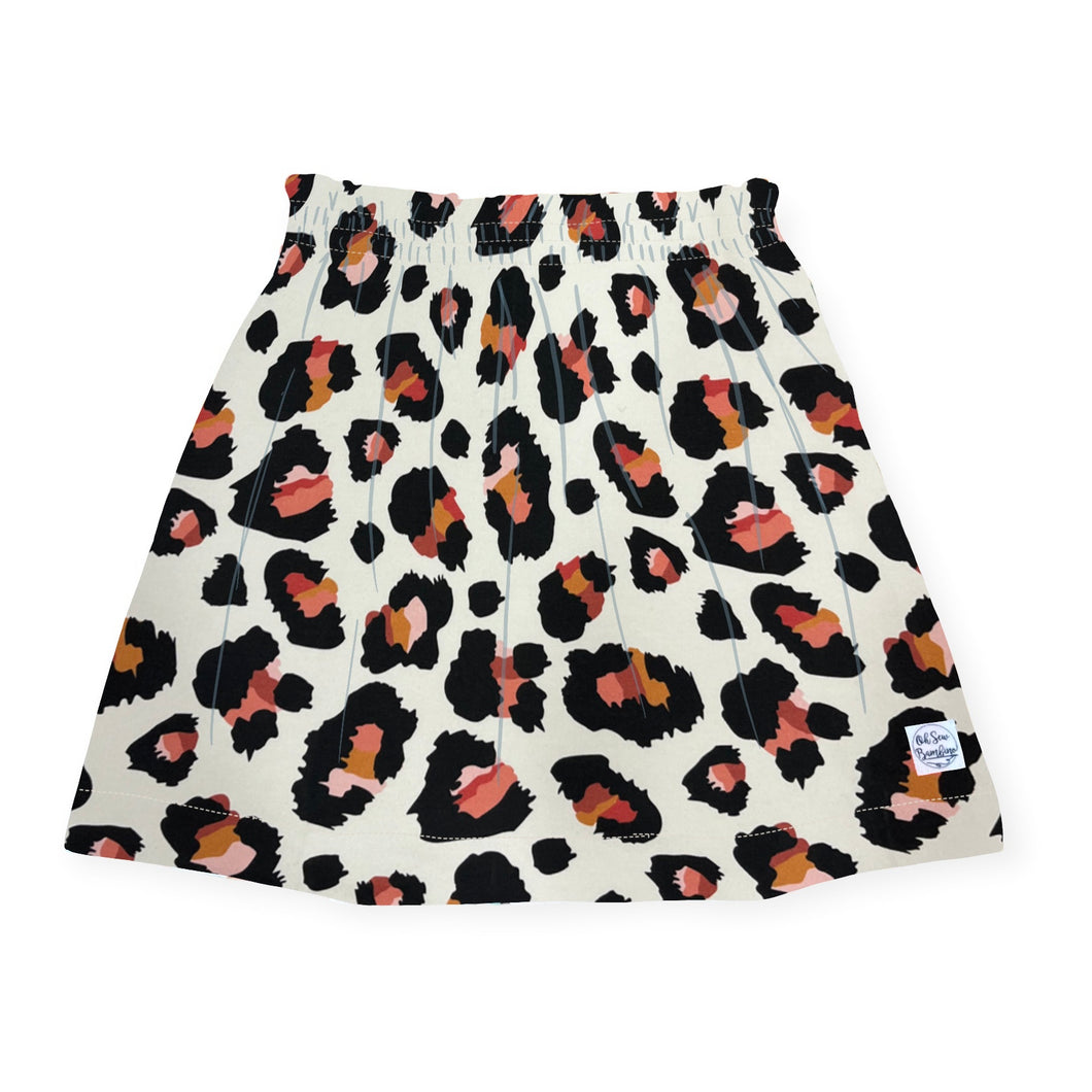 Rust Leopard Paper Bag Skirt