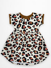 Load image into Gallery viewer, Rust Leopard Gathered Dress
