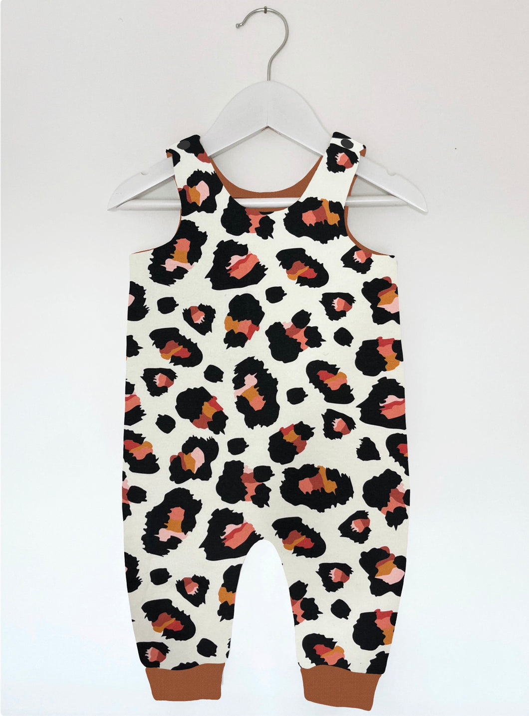 Rust Leopard Rompers