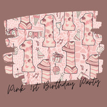 Load image into Gallery viewer, Pink 1st Birthday Party Accessories
