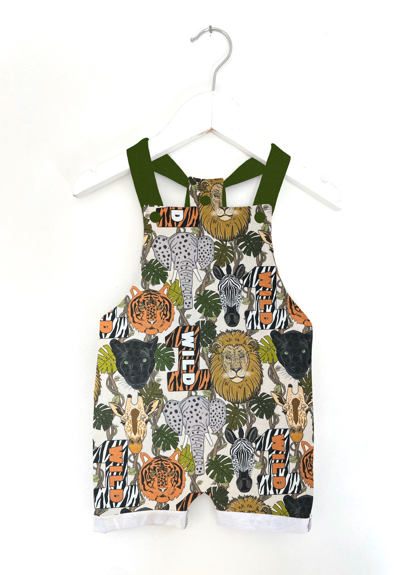 Wild One Jungle Shorty Dungarees – Oh Sew Bambino