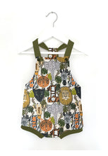 Load image into Gallery viewer, Wild One Jungle Bummie Dungarees
